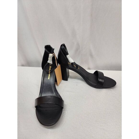 FUNKYMONKEY Size 10 Women's Chunky High Heels Sandals,Two Strap Open Toe Ankle S - Picture 2 of 9